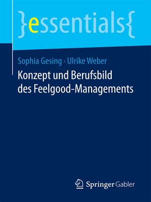 cover image of Konzept und Berufsbild des Feelgood-Managements